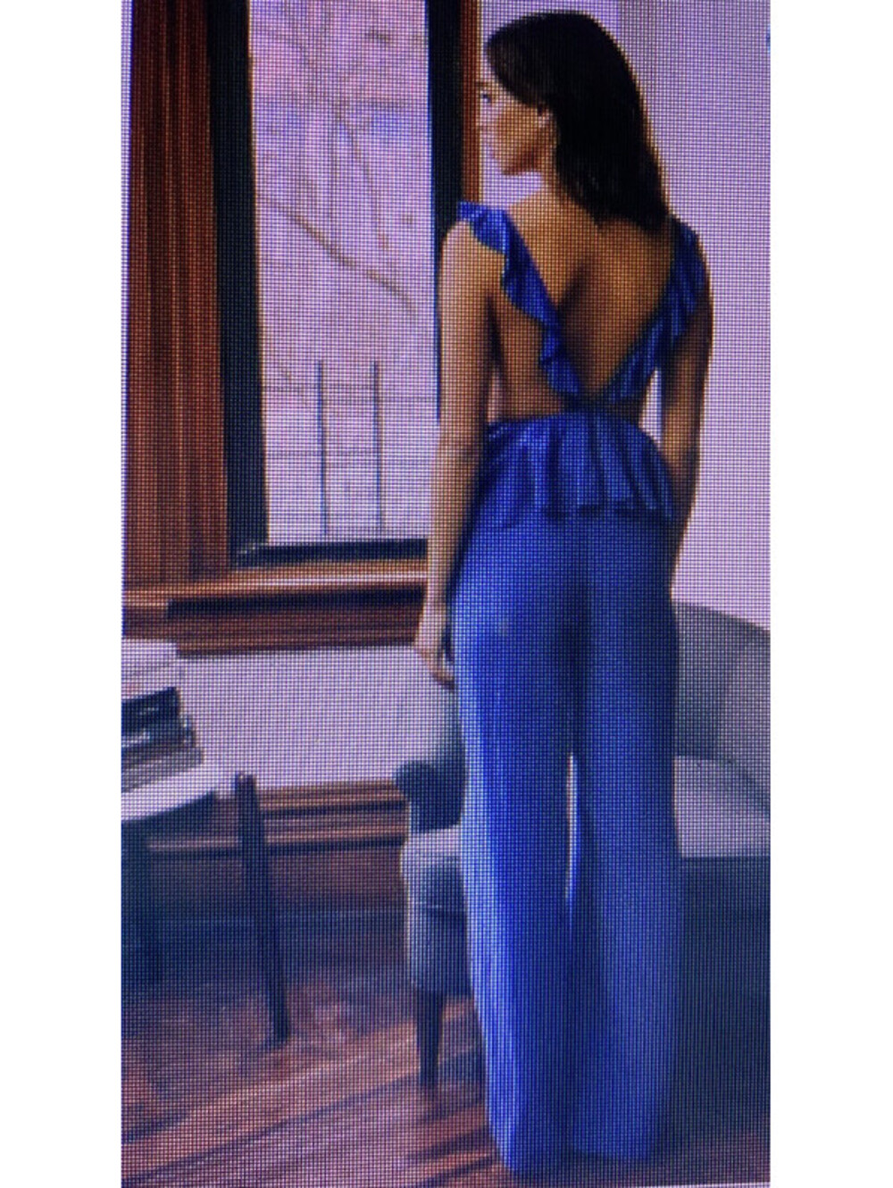 Saylor Caitlyn Jumpsuit Sz S. Blue New Originally $242
